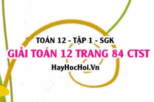Giải Toán 12 trang 84 tập 1 Chân trời sáng tạo